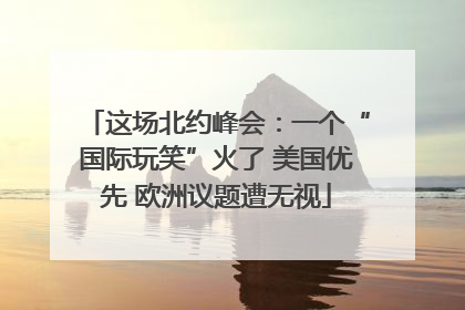 这场北约峰会：一个“国际玩笑”火了 美国优先 欧洲议题遭无视